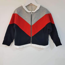 将图片加载到图库查看器，Girls  Navy  Blue   Striped   Cotton   Cardigan
