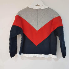 将图片加载到图库查看器，Girls  Navy  Blue   Striped   Cotton   Cardigan
