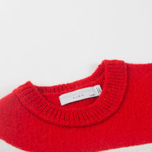 将图片加载到图库查看器，Girls White &amp; Red Wool Sweater
