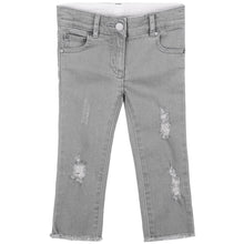 将图片加载到图库查看器，Girls Grey Cotton Jeans
