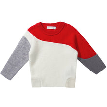 将图片加载到图库查看器，Girls White &amp; Red Wool Sweater
